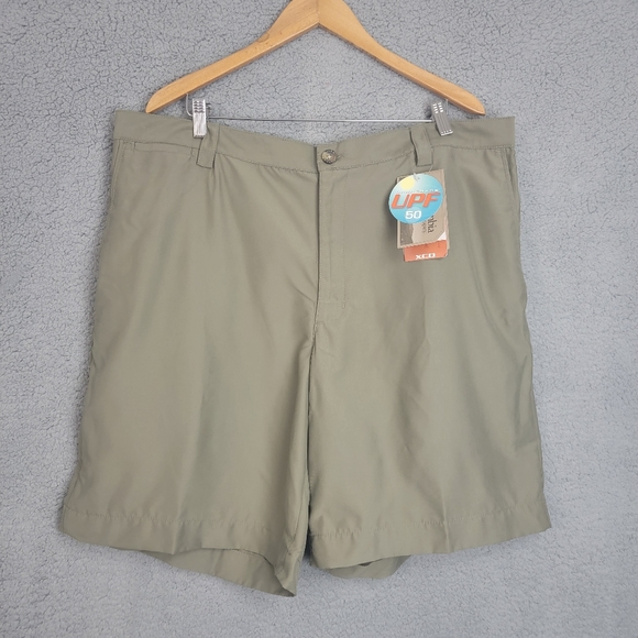 Short Cargo Columbia Homme – Taille 42, Kaki Clair, UPF 50, Omni-shade, Style Gorpcore, Neuf